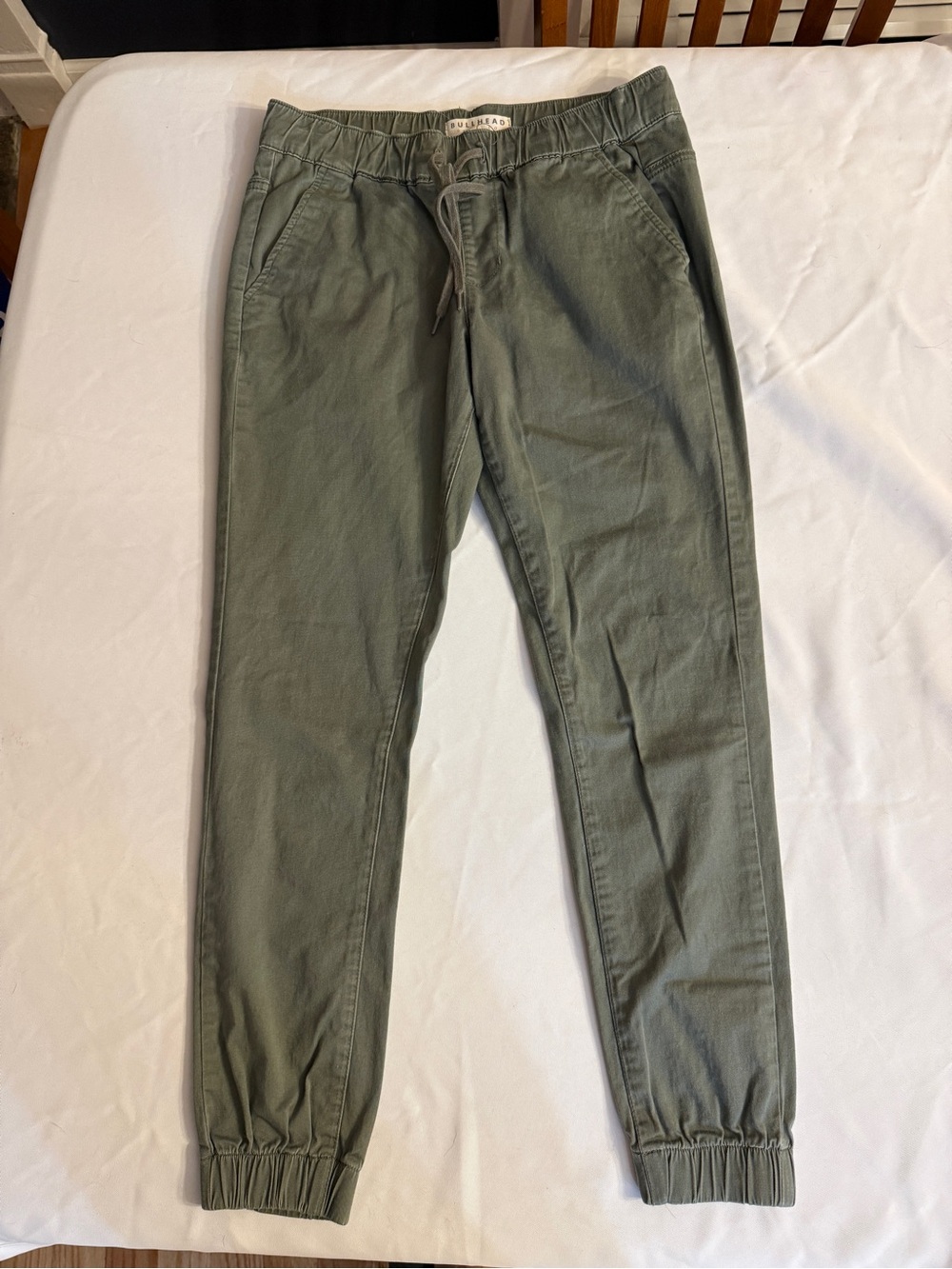 Bullhead Olive Green Drawstring Jogger Pants
